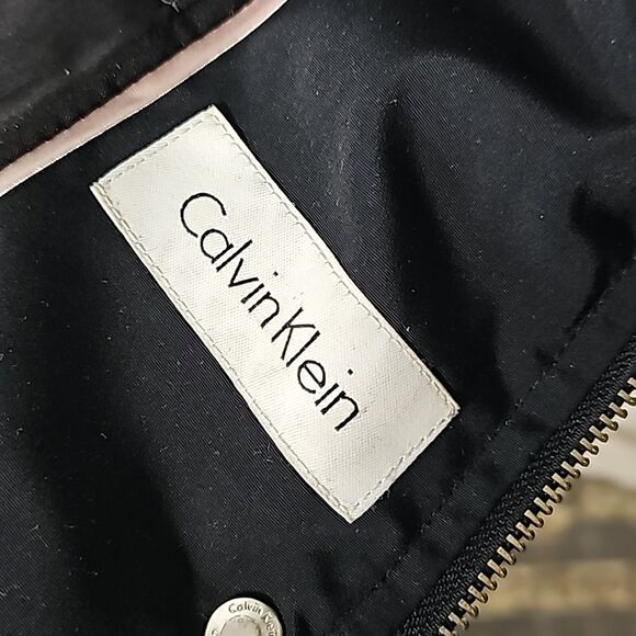 Calvin Klein Black Raincoat with Removable Hood size M/L - Picture 9 of 14